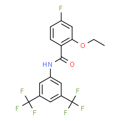 ChemSpider 2D Image | N-[3,5-Bis(trifluoromethyl)phenyl]-2-ethoxy-4-fluorobenzamide | C17H12F7NO2