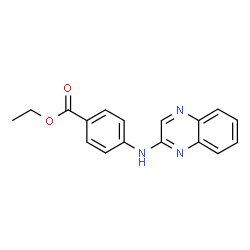 ChemSpider 2D Image | Ethyl 4-(2-quinoxalinylamino)benzoate | C17H15N3O2