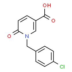 ChemSpider 2D Image | 1-(4-Chlorobenzyl)-6-oxo-1,6-dihydro-3-pyridinecarboxylic acid | C13H10ClNO3
