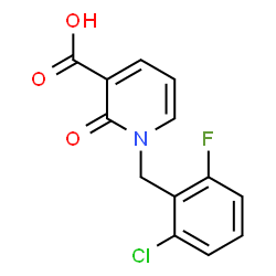 ChemSpider 2D Image | 1-(2-Chloro-6-fluorobenzyl)-2-oxo-1,2-dihydro-3-pyridinecarboxylic acid | C13H9ClFNO3
