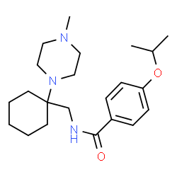 ChemSpider 2D Image | 4-Isopropoxy-N-{[1-(4-methyl-1-piperazinyl)cyclohexyl]methyl}benzamide | C22H35N3O2