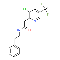 ChemSpider 2D Image | 2-[3-Chloro-5-(trifluoromethyl)-2-pyridinyl]-N-(2-phenylethyl)acetamide | C16H14ClF3N2O