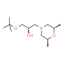 ChemSpider 2D Image | 1-tert-Butoxy-3-(2,6-dimethylmorpholin-4-yl)propan-2-ol | C13H27NO3