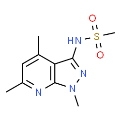 ChemSpider 2D Image | N-(1,4,6-Trimethyl-1H-pyrazolo[3,4-b]pyridin-3-yl)methanesulfonamide | C10H14N4O2S