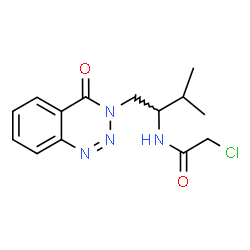 ChemSpider 2D Image | 2-Chloro-N-[3-methyl-1-(4-oxo-1,2,3-benzotriazin-3(4H)-yl)-2-butanyl]acetamide | C14H17ClN4O2
