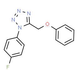 ChemSpider 2D Image | 1-(4-Fluorophenyl)-5-(phenoxymethyl)-1H-tetrazole | C14H11FN4O