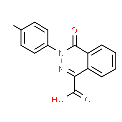 ChemSpider 2D Image | 3-(4-Fluorophenyl)-4-oxo-3,4-dihydro-1-phthalazinecarboxylic acid | C15H9FN2O3