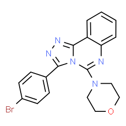 ChemSpider 2D Image | 3-(4-Bromophenyl)-5-(4-morpholinyl)[1,2,4]triazolo[4,3-c]quinazoline | C19H16BrN5O
