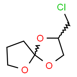 ChemSpider 2D Image | 2-(Chloromethyl)-1,4,6-trioxaspiro[4.4]nonane | C7H11ClO3