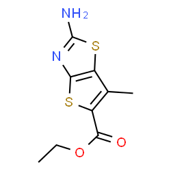 ChemSpider 2D Image | Ethyl 2-amino-6-methylthieno[2,3-d][1,3]thiazole-5-carboxylate | C9H10N2O2S2