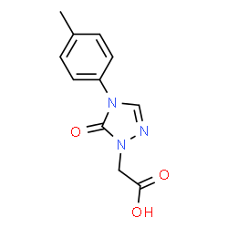 ChemSpider 2D Image | 2-(5-Oxo-4-(p-tolyl)-4,5-dihydro-1H-1,2,4-triazol-1-yl)acetic acid | C11H11N3O3