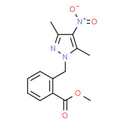 ChemSpider 2D Image | methyl 2-[(3,5-dimethyl-4-nitropyrazol-1-yl)methyl]benzoate | C14H15N3O4