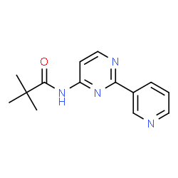 ChemSpider 2D Image | 2,2-Dimethyl-N-[2-(3-pyridinyl)-4-pyrimidinyl]propanamide | C14H16N4O