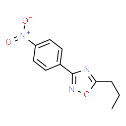 ChemSpider 2D Image | 3-(4-Nitrophenyl)-5-propyl-1,2,4-oxadiazole | C11H11N3O3
