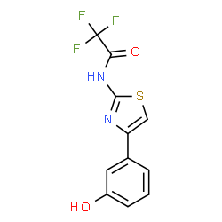 ChemSpider 2D Image | 2,2,2-Trifluoro-N-[4-(3-hydroxyphenyl)-1,3-thiazol-2-yl]acetamide | C11H7F3N2O2S