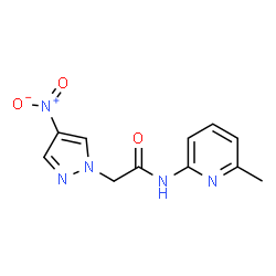 ChemSpider 2D Image | N-(6-Methyl-2-pyridinyl)-2-(4-nitro-1H-pyrazol-1-yl)acetamide | C11H11N5O3