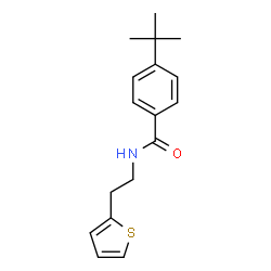ChemSpider 2D Image | 4-tert-Butyl-N-[2-(2-thienyl)ethyl]benzamide | C17H21NOS