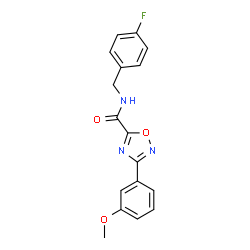 ChemSpider 2D Image | N-(4-Fluorobenzyl)-3-(3-methoxyphenyl)-1,2,4-oxadiazole-5-carboxamide | C17H14FN3O3