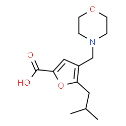 ChemSpider 2D Image | 5-Isobutyl-4-(4-morpholinylmethyl)-2-furoic acid | C14H21NO4