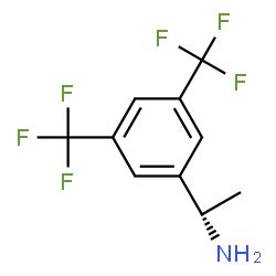 ChemSpider 2D Image | (S)-1-[3,5-Bis(trifluoromethyl)phenyl]ethylamine | C10H9F6N