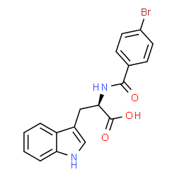 ChemSpider 2D Image | N-(4-Bromobenzoyl)-D-tryptophan | C18H15BrN2O3