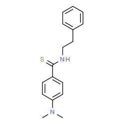 ChemSpider 2D Image | 4-(Dimethylamino)-N-(2-phenylethyl)benzenecarbothioamide | C17H20N2S