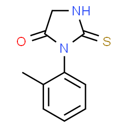 ChemSpider 2D Image | 3-(2-Methylphenyl)-2-thioxo-4-imidazolidinone | C10H10N2OS