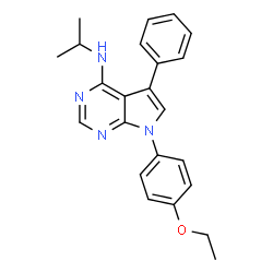 ChemSpider 2D Image | 7-(4-Ethoxyphenyl)-N-isopropyl-5-phenyl-7H-pyrrolo[2,3-d]pyrimidin-4-amine | C23H24N4O
