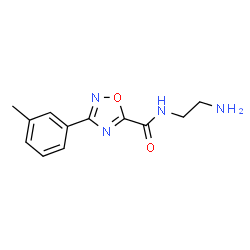 ChemSpider 2D Image | N-(2-Aminoethyl)-3-(3-methylphenyl)-1,2,4-oxadiazole-5-carboxamide | C12H14N4O2