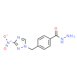 ChemSpider 2D Image | 4-[(3-nitro-1,2,4-triazol-1-yl)methyl]benzohydrazide | C10H10N6O3