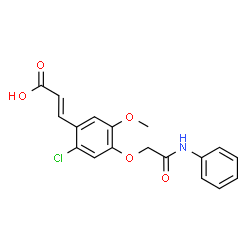 ChemSpider 2D Image | (2E)-3-[4-(2-Anilino-2-oxoethoxy)-2-chloro-5-methoxyphenyl]acrylic acid | C18H16ClNO5