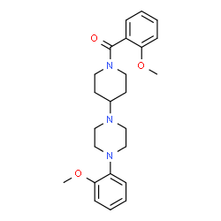ChemSpider 2D Image | (2-Methoxyphenyl){4-[4-(2-methoxyphenyl)-1-piperazinyl]-1-piperidinyl}methanone | C24H31N3O3