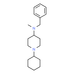 ChemSpider 2D Image | N-Benzyl-1-cyclohexyl-N-methyl-4-piperidinamine | C19H30N2
