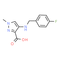 ChemSpider 2D Image | 4-[(4-Fluorobenzyl)amino]-1-methyl-1H-pyrazole-3-carboxylic acid | C12H12FN3O2