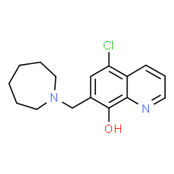 ChemSpider 2D Image | 7-(1-Azepanylmethyl)-5-chloro-8-quinolinol | C16H19ClN2O