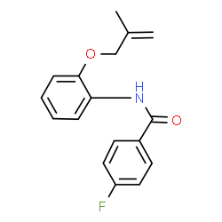 ChemSpider 2D Image | 4-Fluoro-N-{2-[(2-methyl-2-propen-1-yl)oxy]phenyl}benzamide | C17H16FNO2