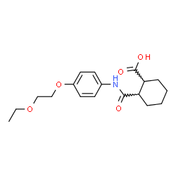 ChemSpider 2D Image | 2-{[4-(2-Ethoxyethoxy)phenyl]carbamoyl}cyclohexanecarboxylic acid | C18H25NO5