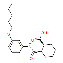 ChemSpider 2D Image | 2-{[3-(2-Ethoxyethoxy)phenyl]carbamoyl}cyclohexanecarboxylic acid | C18H25NO5