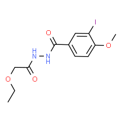 ChemSpider 2D Image | N'-(Ethoxyacetyl)-3-iodo-4-methoxybenzohydrazide | C12H15IN2O4