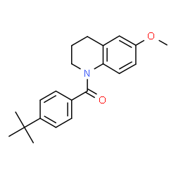 ChemSpider 2D Image | (4-tert-butylphenyl)(6-methoxy-3,4-dihydroquinolin-1(2H)-yl)methanone | C21H25NO2