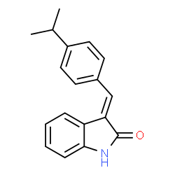 ChemSpider 2D Image | (3E)-3-(4-Isopropylbenzylidene)-1,3-dihydro-2H-indol-2-one | C18H17NO