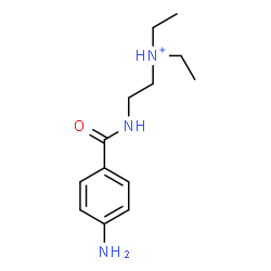 ChemSpider 2D Image | 2-[(4-Aminobenzoyl)amino]-N,N-diethylethanaminium | C13H22N3O