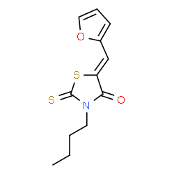 ChemSpider 2D Image | 3-Butyl-5-furan-2-ylmethylene-2-thioxo-thiazolidin-4-one | C12H13NO2S2