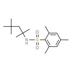ChemSpider 2D Image | 2,4,6-Trimethyl-N-(2,4,4-trimethyl-2-pentanyl)benzenesulfonamide | C17H29NO2S