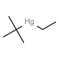 ChemSpider 2D Image | Ethyl(2-methyl-2-propanyl)mercury | C6H14Hg