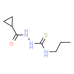 ChemSpider 2D Image | 2-(Cyclopropylcarbonyl)-N-propylhydrazinecarbothioamide | C8H15N3OS