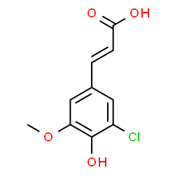 ChemSpider 2D Image | (2E)-3-(3-Chloro-4-hydroxy-5-methoxyphenyl)acrylic acid | C10H9ClO4