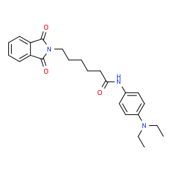 ChemSpider 2D Image | N-[4-(Diethylamino)phenyl]-6-(1,3-dioxo-1,3-dihydro-2H-isoindol-2-yl)hexanamide | C24H29N3O3