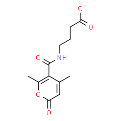ChemSpider 2D Image | 4-{[(4,6-Dimethyl-2-oxo-2H-pyran-5-yl)carbonyl]amino}butanoate | C12H14NO5