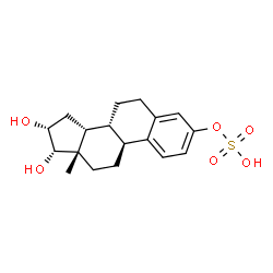 ChemSpider 2D Image | (14beta,16alpha,17alpha)-16,17-Dihydroxyestra-1(10),2,4-trien-3-yl hydrogen sulfate | C18H24O6S